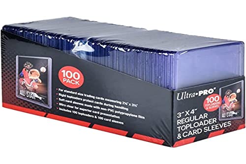 Ultra Pro 3 x 4 Pulgadas Transparentes para Tarjetas coleccionables (Incluye Cargadores Superiores y 100 Fundas), Niños, Multi-Coloured, 3x4