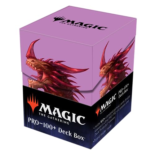 Ultra Pro - Caja de baraja de más de 100 cartas para Magic: The Gathering Commander Masters - La obra de arte Ur-Dragon - Almacena hasta 100 tarjetas de doble manga con confianza, protege y almacena