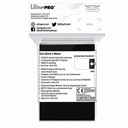 Ultra Pro E-15636 Eclipse mangas pequeñas mate, paquete de 60, color blanco ártico