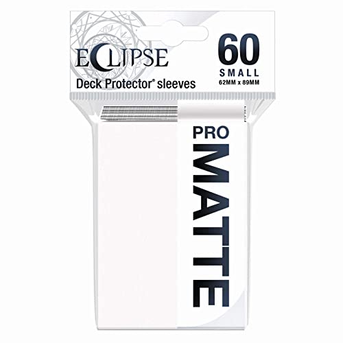 Ultra Pro E-15636 Eclipse mangas pequeñas mate, paquete de 60, color blanco ártico