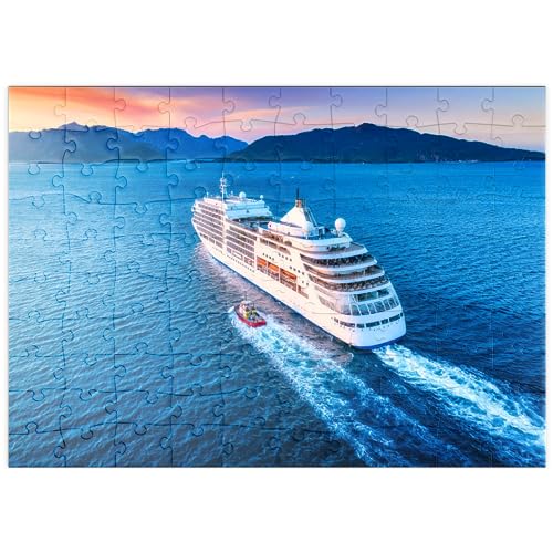 Un Crucero Entra En El Puerto - Premium 100 Piezas Puzzles - Colección Especial MyPuzzle de Puzzle Galaxy
