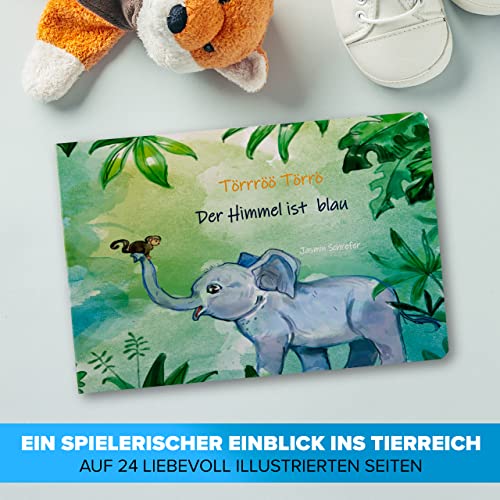 Un libro infantil único sobre los animales. Con muchos mensajes positivos para la vida, regalo para niños, libro infantil de Törrröö El cielo es azul.
