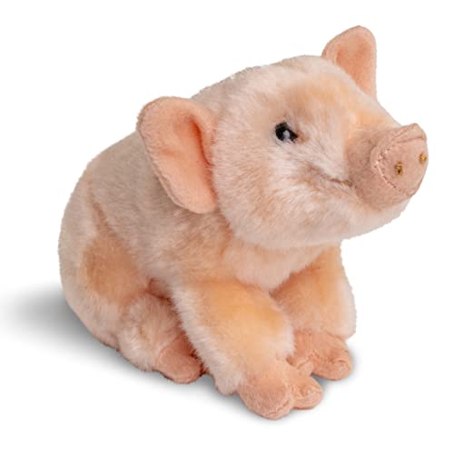 Uni-Toys - Cerdito, Sentado - 20 cm (Longitud) - Cerdo - Animal de Granja - Animal de Peluche.