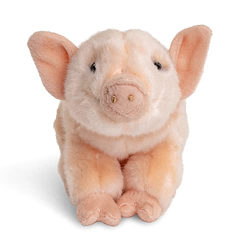 Uni-Toys - Cerdito, Sentado - 20 cm (Longitud) - Cerdo - Animal de Granja - Animal de Peluche.