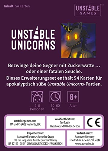 Unstable Games Unstable Unicorns – Apocalipsis Arco Iris | Ampliación | Juego de Fiesta | Juego de Cartas | 2-8 Jugadores | A Partir de 8 años | 30-60 Minutos | alemán
