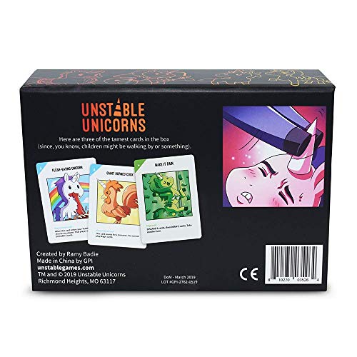Unstable Unicorns TEE4371UUBSG1 NSFW Base Game-EN Juego de Mesa, versión en inglés