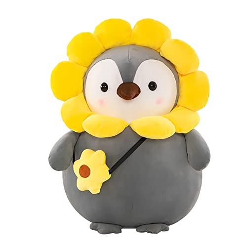 Uposao Pingüino de peluche, 35 cm, divertido y lindo pingüino, juguete de peluche para jugar, peluche suave, cojín de peluche, regalo para niñas, niños y bebés