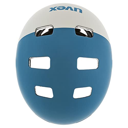 uvex kid 3 cc, casco infantil robusto, ajuste de talla individualizado, ventilación optimizada, dark cyan, rhino matt, 51-55 cm