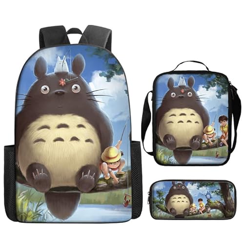 V-mix Mochila de My Neighbor Totoro para niños mochila de Anime de dibujos animados mochila escolar de Anime japonés mochila para estudiantes bolso de hombro estuche de lápices (color 5)