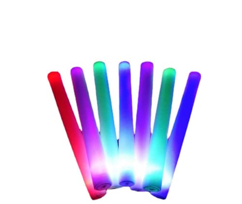 Varitas de espuma LED intermitentes multicolor para fiestas de cumpleaños para DJ (5 piezas)