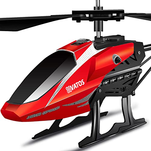 Vatos Helicóptero teledirigido para Interior, Juguete teledirigido, helicóptero teledirigido, Regalo para niños con baterías Gyro y LED Light 3.5 Channel Micro