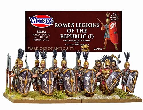 Victrix VXA007 - Legiones De La República De Roma (I) En Chainmail Plus Velites Y Comando - Juego De Cajas De 60 Figuras - Miniaturas De Plástico De 28 mm - Romano