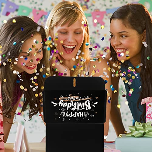 VINFUTUR Caja de Sorpresa Caja Regalos Confeti para Fiesta Cumpleaños Caja Sorpresa+Confeti Colores