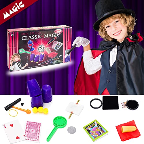 VingaHouse Juego de Magia - 25 Piezas Juego de Juguetes mágicos de Grado para niños-Navidad/Año Nuevo/Día del Niño/Regalo de cumpleaños-Regalo mágico para niños de 6 7 8 9 años en adelante