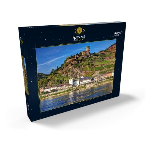 Vista sobre El Rin con El Castillo De Gutenfels En Kaub, Valle del Rin - Premium 200 Piezas Puzzles - Colección Especial MyPuzzle de Puzzle Galaxy
