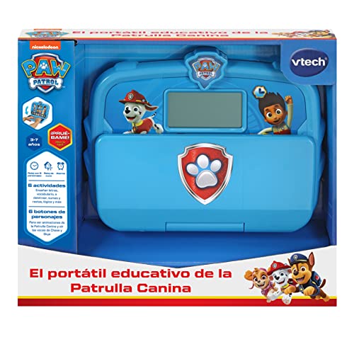 VTech Ordenador Educativo de la Patrulla Canina, Portátil para niños +3 años, Versión ESP