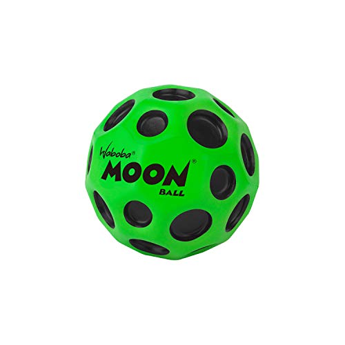 Waboba Moon Pelota de Goma para Interiores y Exteriores, Juego para Niños de Todas las Edades y Adultos, Juguete de Estimulación Sensorial - Verde (6.3cm)