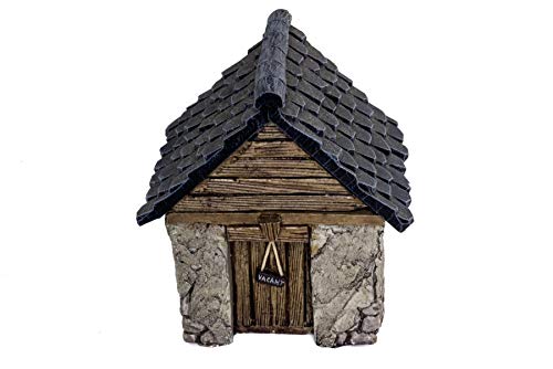 War World Gaming Fantasy Village - Casa y Letrina – 28mm Wargaming Medieval Miniaturas Maquetas Dioramas Edificios Wargames Guerra Aldea Edad Media