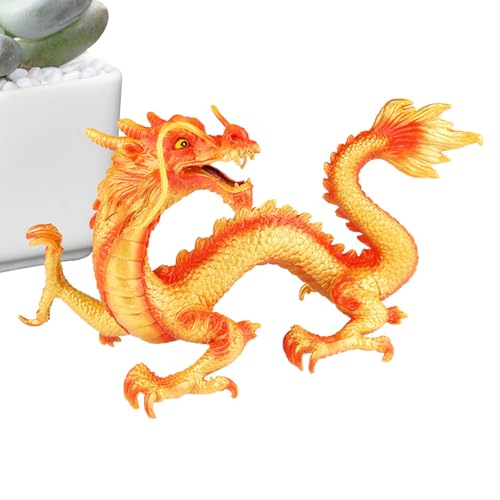 Whrcy Juguete De Dragón Chino,Juguete Modelo De Dragón Chino,Figuras de dragón del Año Nuevo Chino | Estatua de Animal, decoración del hogar, Juguete de Criatura mítica para niños, niñas y niños