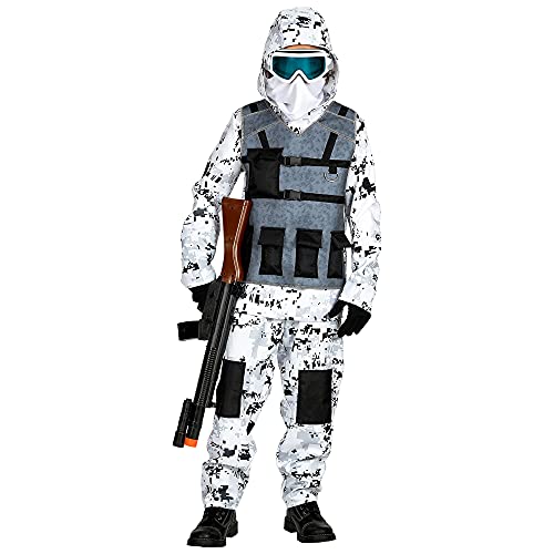 WIDMANN 01717 Arctic Special Forces - Disfraz infantil (140 cm), color blanco y gris , color/modelo surtido