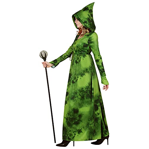 Widmann 10712 10712 Disfraz de bruja del bosque, vestido con capucha, magia, fiesta temática, Halloween, noche de Walpurgis, Mujer, Multicolor, M