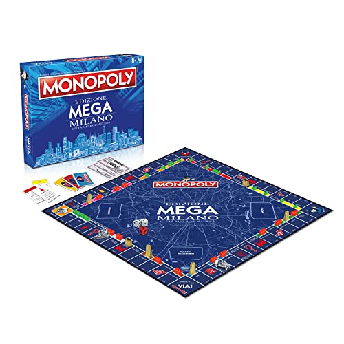 Winning Moves, Monopoly edición Mega ciudad metro de Milán. 2-6 jugadores