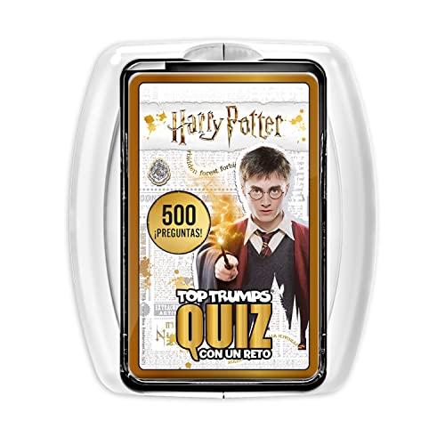 Winning Moves Top Trumps Quizz - Juego de Preguntas y Respuestas - ¡Demuestra tus Conocimientos Sobre el Universo Harry Potter! - Versión en Español