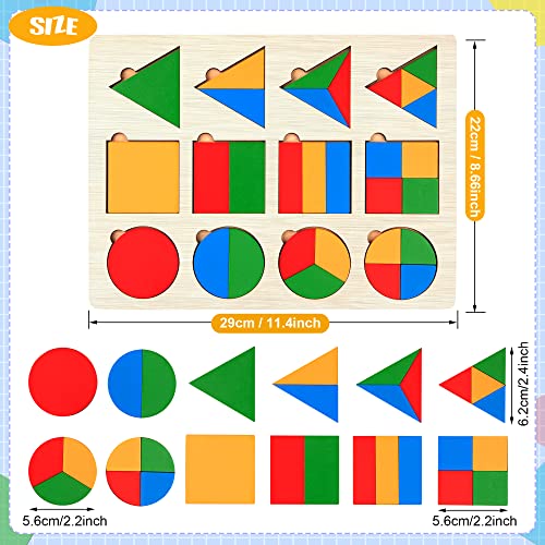 Wisplye Juguete Educativo Montessori Puzzle Formas Geométricas de Madera Tablero de Clasificación de Rompecabezas para Bebés Edades de 2, 3, 4, 5 años Niños Pequeños