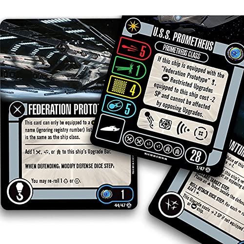 WizKids Star Trek: Attack Wing: Federation Faction Pack - Expansión de Barcos de la Línea - Juego de miniaturas de combate de ciencia ficción, a partir de 14 años, 2+ jugadores, 60 minutos