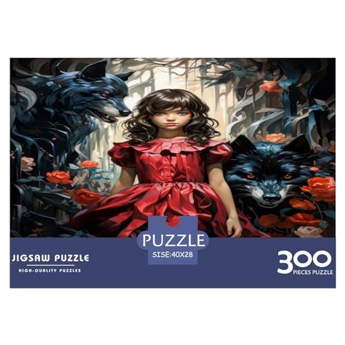 Wolf Clan Girl Puzzle De 300 Piezas, Animal Puzzle, Juego Educativo, Juguete De Desafío, Rompecabezas para Adultos 300pcs (40x28cm)