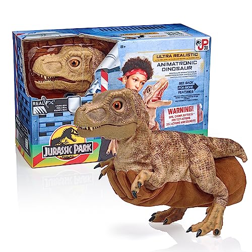 WOW! STUFF Jurassic Park Real FX Baby T.Rex Dinosaurio, edición Especial, Juguete animatrónico hiperrealista, Realista con Sonidos de películas Reales, Regalos Oficiales de Jurassic World,