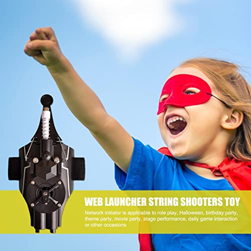 Wukesify Web Shooters para niños | Spider Launcher Guantes Cuerda Juguete - Real Silk Spider String Launcher Toys Cool Gadgets para niños Halloween Cosplay Accesorios