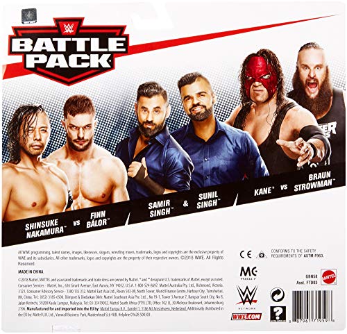 WWE Pack de 2 Figuras de acción Luchadores Finn Balor™ vs Shinsuke Nakamura™ (Mattel GBN58)