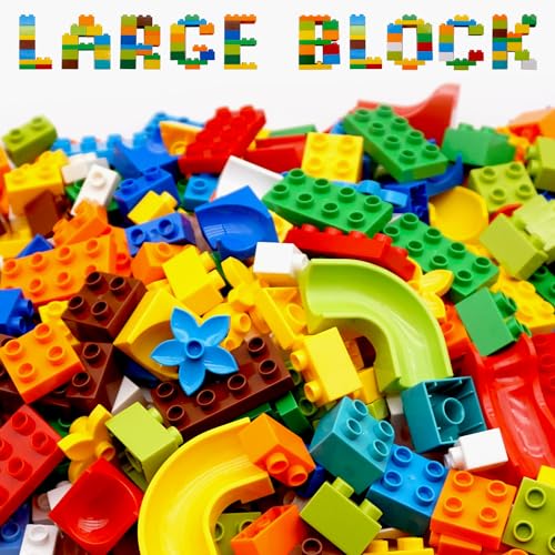 WYSWYG Bloques de construcción grandes 178 piezas, compatibles con Lego Duplo Juego de piedras, regalo para niños y niñas, para niños a partir de 3-14 años
