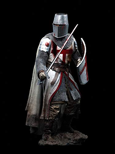 XINGCHANG 1/18 90 Mm Caballero Templario, Modelo De Resina del Siglo XII Figura En Miniatura Sin Montar Sin Pintar