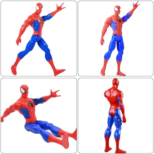 Xingsky Spiderman Muñeco, Muñecos Superheroes de 30 cm Marvel Spider-Man Figura, Spiderman Juguete Titan Hero Series Muñecos Superheroes para Niños - Adulto, Cumpleaños - Colección