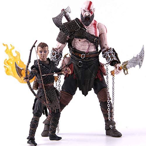 XINWANG God War Modelo 2pcs/Lote Atreus Ultimate Action Figure Kratos Atreus Deluxe Edition PVC Collectible Model Toy
