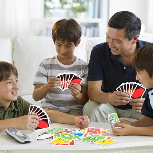 XPJBKC Uno Flip Card Games, Juego de Cartas Uno con 112 Cartas, Juego de Cartas, Juego de Cartas Familiar para Familias, Fiestas, Cumpleaños 2-6 Jugadores (Versión en Inglés)