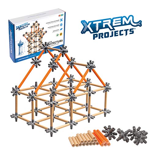 Xtrem Bots Taller de Arquitectura – Xtrem Projects, Kit, Piezas construccion niños, maquetas Edificios, niño, Juego de Construir, figurar para Montar, Multicolor (World Brands XT380945)