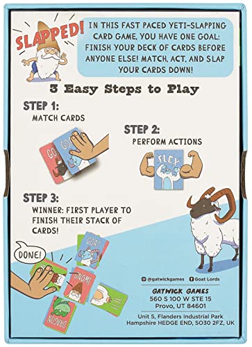Yeti Slap by Gatwick Games | Juego de cartas divertido, adictivo y competitivo con Yetis! | Los mejores juegos de cartas para familias, adultos, adolescentes y niños | Grandes juegos de relleno de