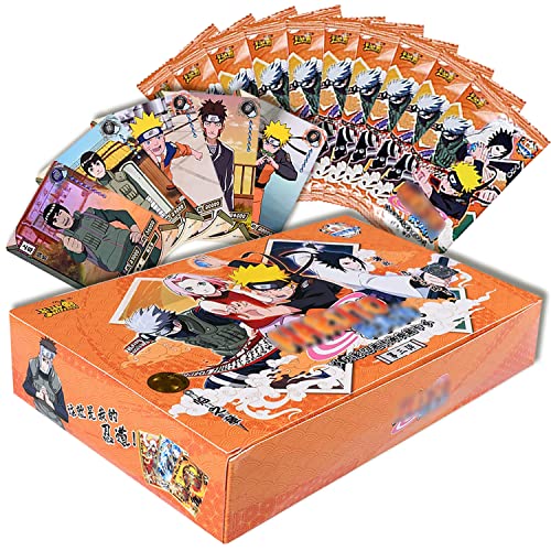 YISKY Naruto Cartas Coleccionables, 180 Piezas Naruto Trading Cartas, Naruto Paquete de Cartas, Juegos de Cartas Anime, Trading Cartas Pack Booster Box, Cartas Naruto Shippuden para Niños y Niñas