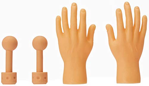 Yolococa Tiny Hands Manos Diminutas Manitas con Mango Pequeño Marionetas de Dedo Mini Manos para Dedos (2 Unidades)