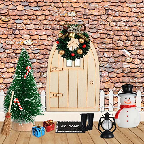 Yomaido Juego completo de accesorios para puerta de comodines de Navidad, juego completo con 11 accesorios, miniatura para niños