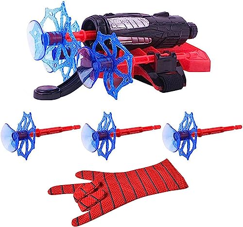 YQkoop Spider Web Shooter, Creative Hero Guantes Launcher Toy Set Niños Cosplay Movie Web Shooters Accesorios de disfraces Plástico Web Slinger Muñeca Juguetes Favores de fiesta para niños niñas