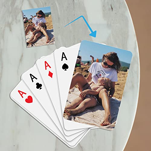 Yu Liao Naipes Personalizados con Foto Cartas de póquer Personalizadas (baraja de tamaño de póquer 54 Cartas)