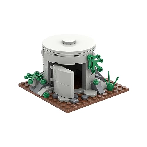 YUCG Bloques de construcción de escena militar WW2, DIY Militar Redondo Fortaleza Arquitectura Escena de juego para soldados SWAT, MOC Modular Building Armas Casas Compatible con Lego