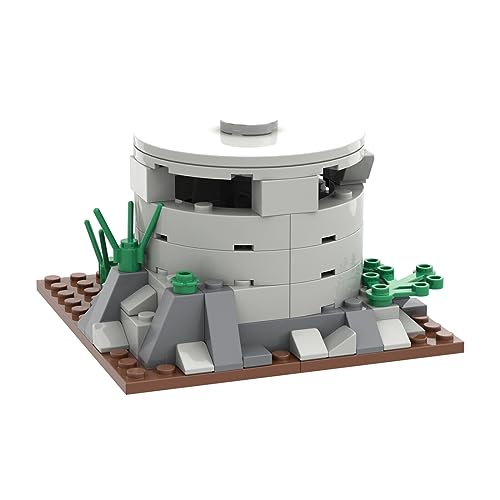 YUCG Bloques de construcción de escena militar WW2, DIY Militar Redondo Fortaleza Arquitectura Escena de juego para soldados SWAT, MOC Modular Building Armas Casas Compatible con Lego