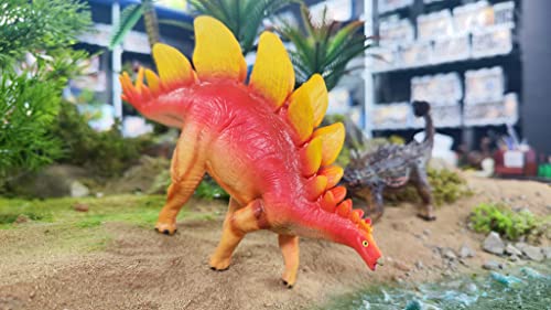 Zappi Co Kids Stegosaurus Dinosaur Toy (Longitud 20 cm) Colección de Dinosaurios realistas y detallados para niños - Figuras de acción para Jugar y Aprender