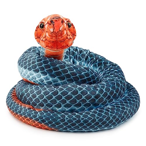 Zappi Co Peluche de Serpiente de Peluche para niños, Parte de la colección Safari Animales, niños (180 cm de Longitud) (Azul Coral)