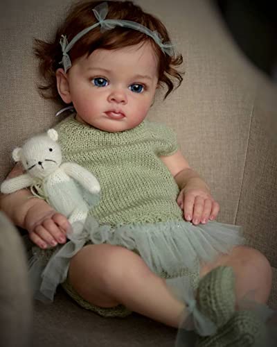 Zero Pam Muñecas Bebe Reborn muñecas para niñas Bebe Reborn Silicona Bebe Que Parece Reales (Verde)